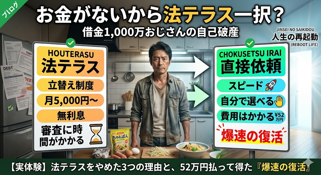 法テラス自己破産体験談切り替えた理由