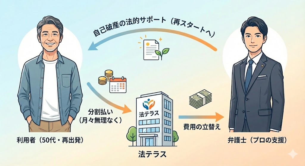 法テラス自己破産体験談費用