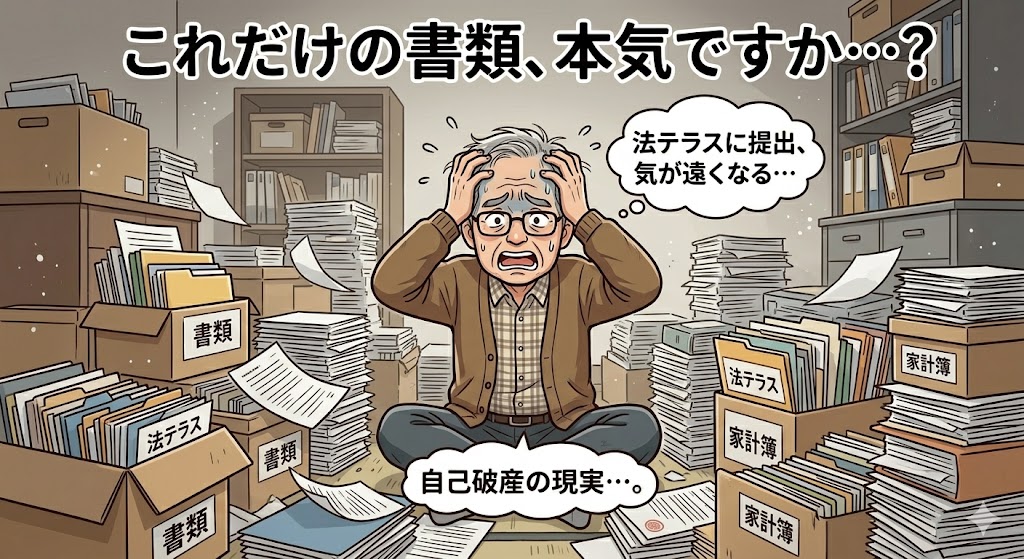 法テラス自己破産体験談提出書類