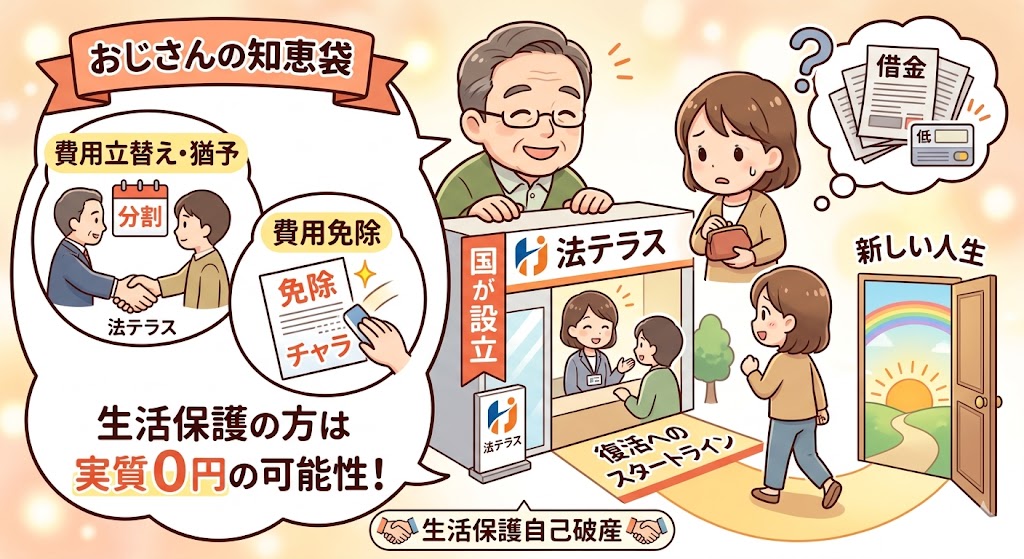 法テラス自己破産生活保護
