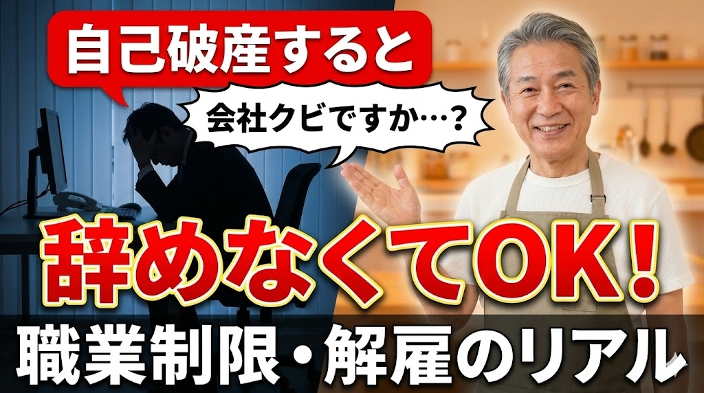 自己破産体験談会社は辞めなくてOK！