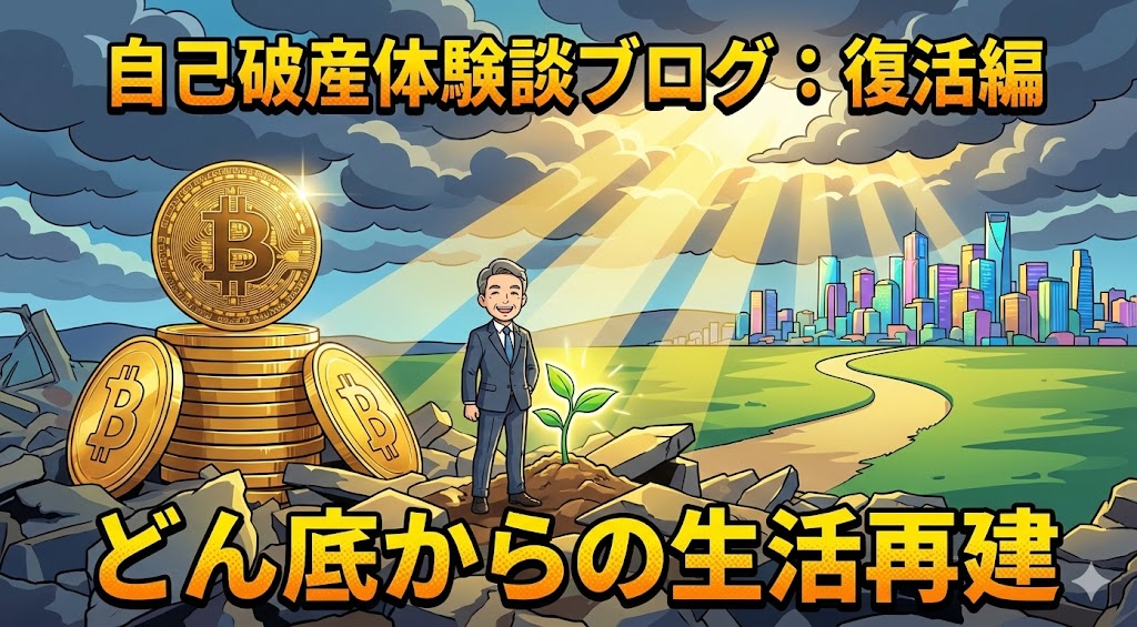 自己破産体験談ブログ：復活編｜ビットコインで50代・手取り13万からの逆転劇