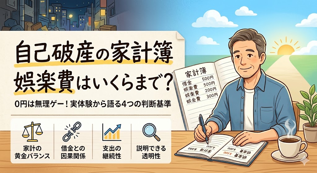 自己破産家計簿娯楽費はいくらまで？