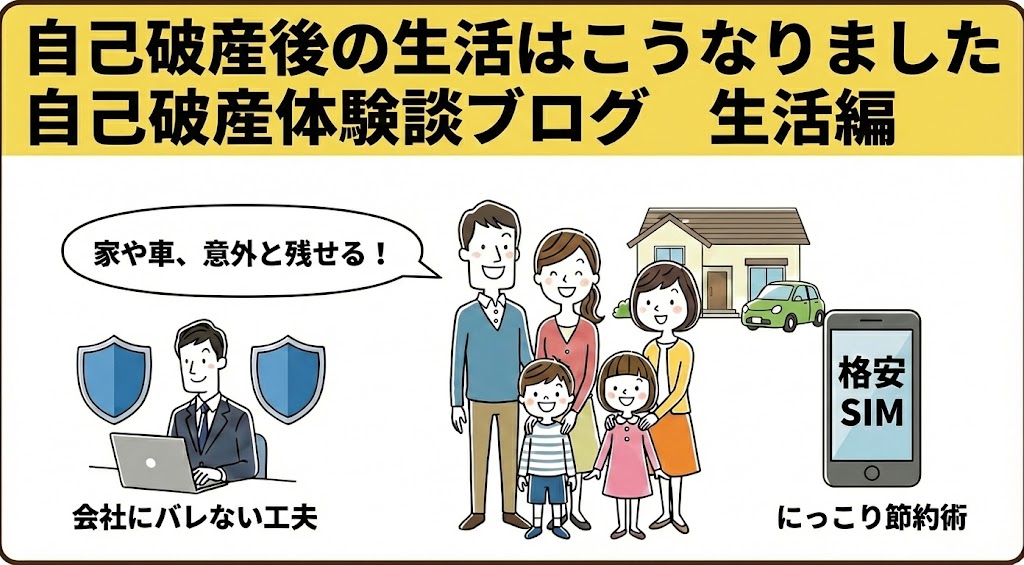 自己破産後の生活実体験ブログ｜住まい・お金・車・スマホのリアルな再スタート術