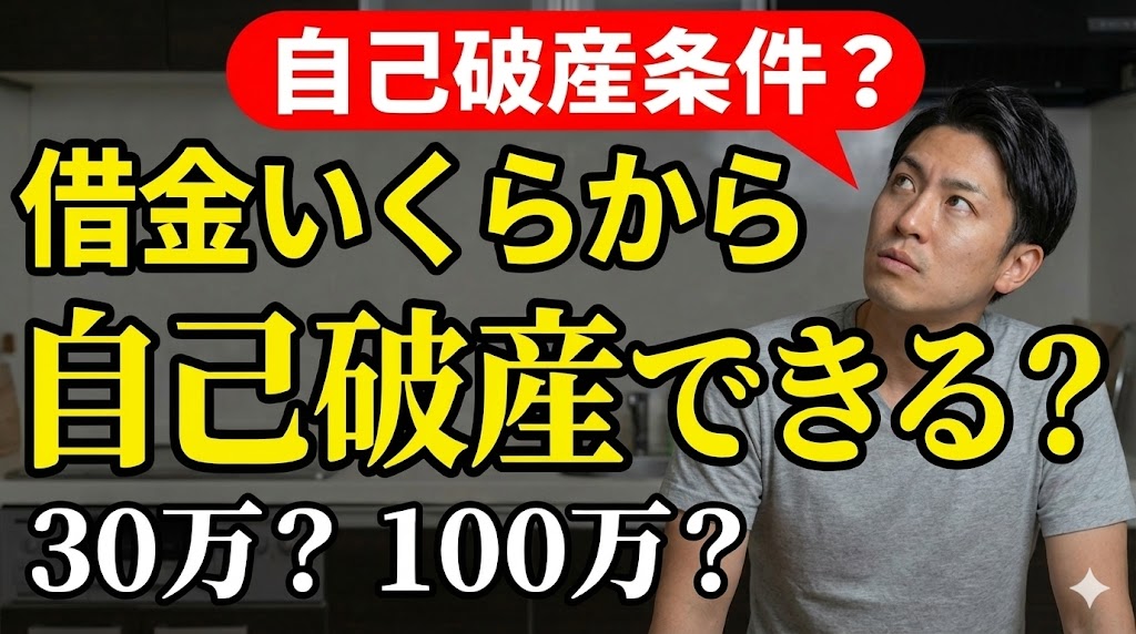 自己破産条件いくらから?(自己破産体験談ブログ)