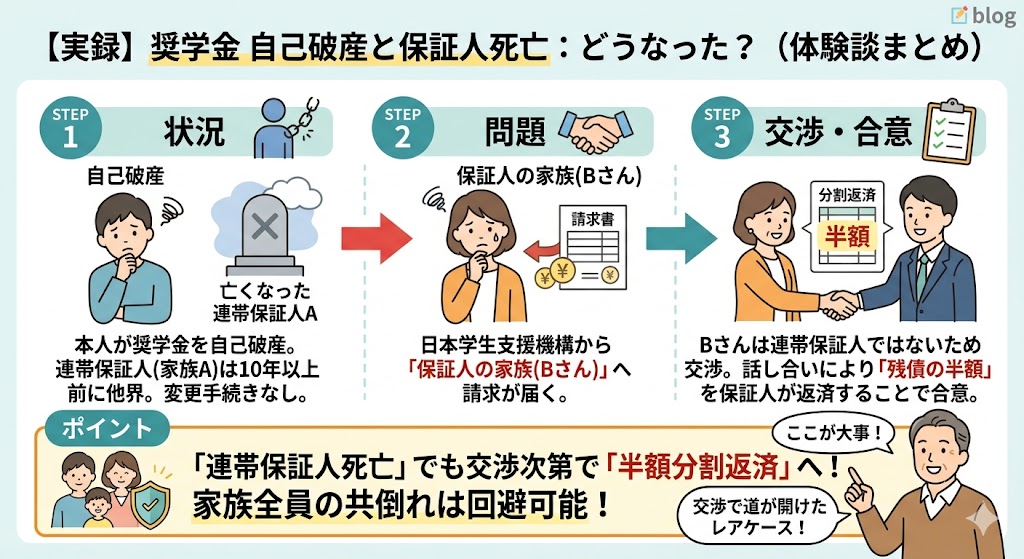 奨学金自己破産連帯保証人死亡