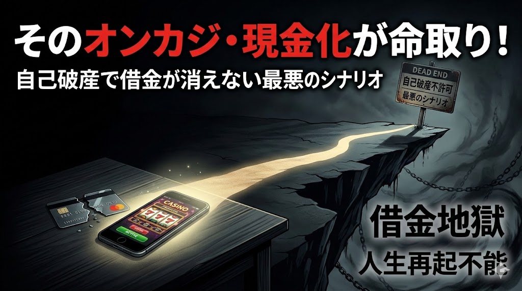 自己破産できないオンラインカジノ・現金化