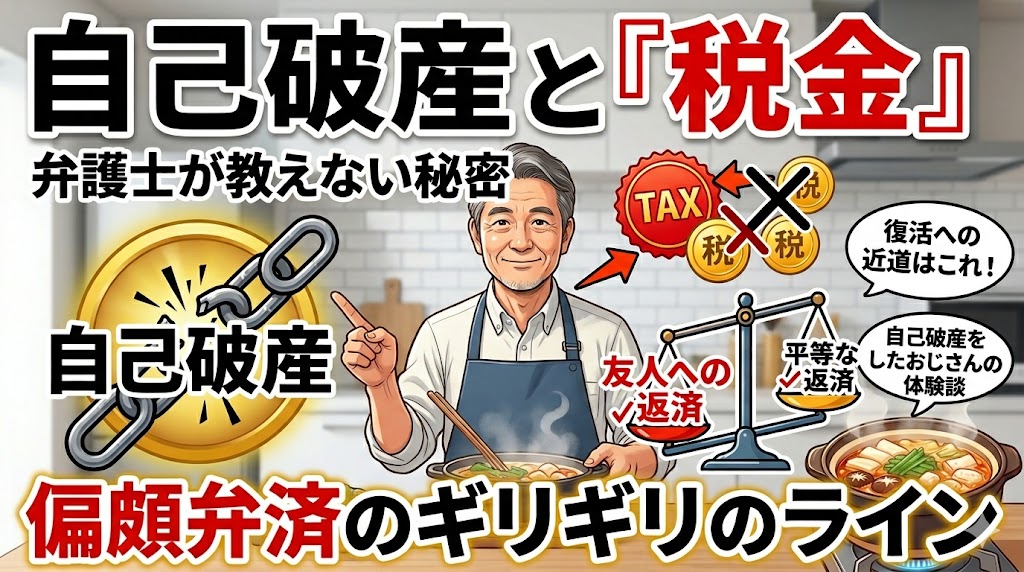 自己破産体験談ブログ税金と偏頗弁済