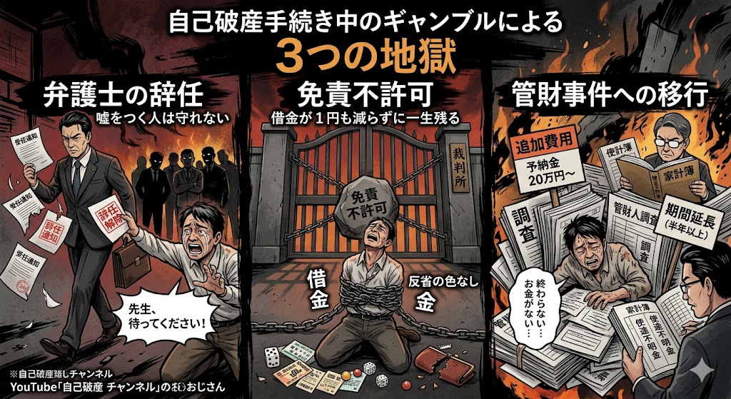 自己破産手続き中ギャンブル