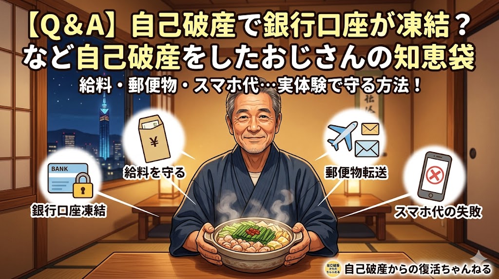 自己破産体験談Q＆A銀行口座は凍結？