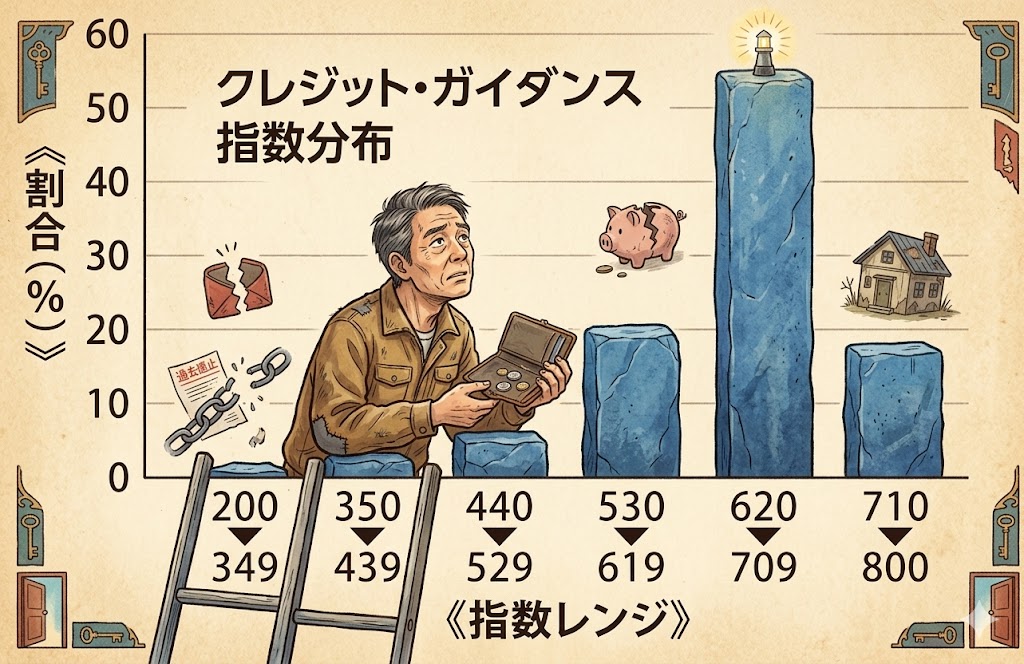 自己破産追加融資後信用スコア・クレジットガイダンス